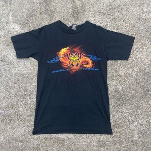 Vintage Y2K Harley Davidson fire shirt - L
